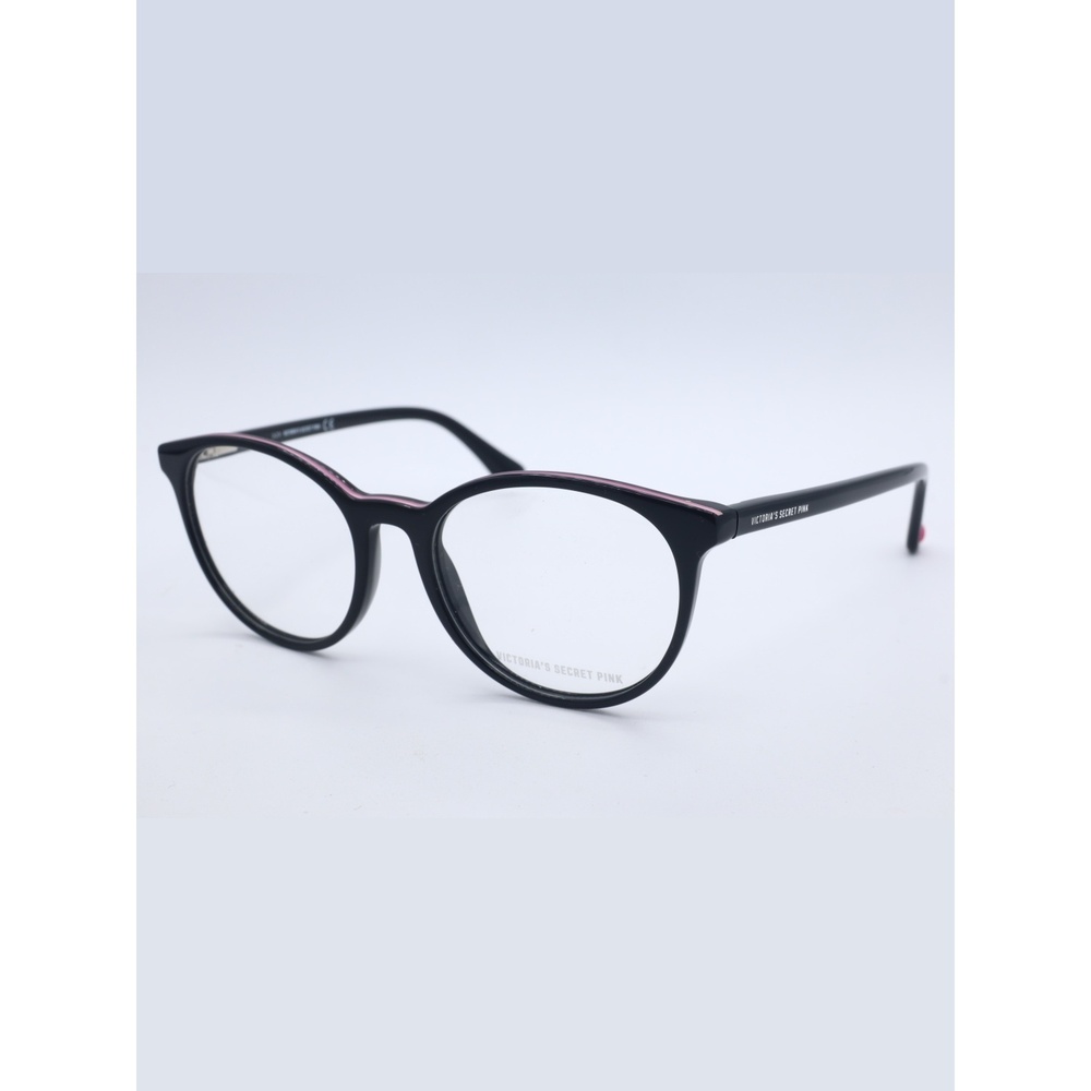 Victoria's Secret PK5019 001 Black Round Plastic Eyeglasses Frame 52-18-135